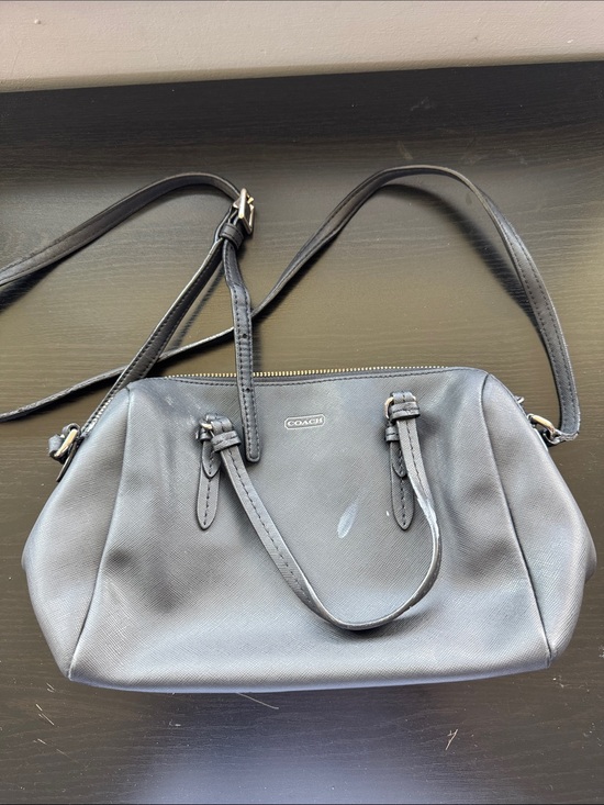 Coach Handbags - Coach Black Leather Shoulder Bag with Removable Strap